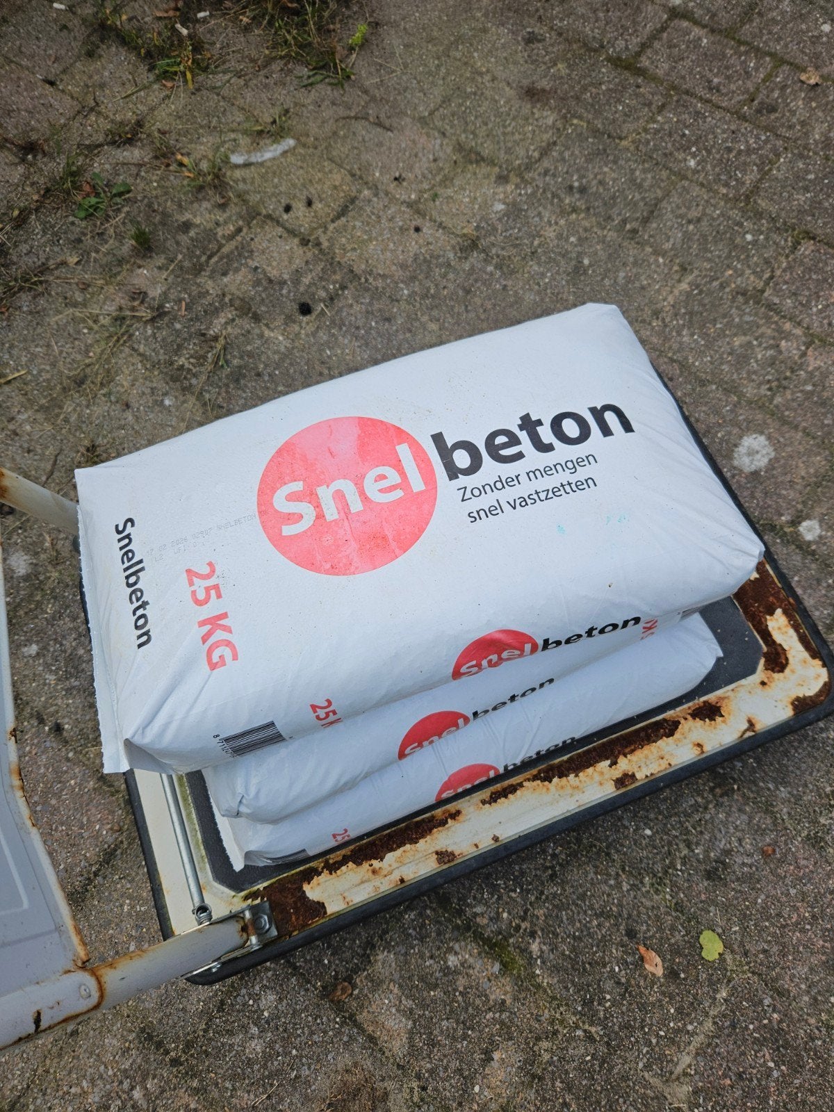 Snelbeton 25 KG - Zonder mengen snel vastzetten, Doe-het-zelf en Verbouw, Ophalen, Nieuw