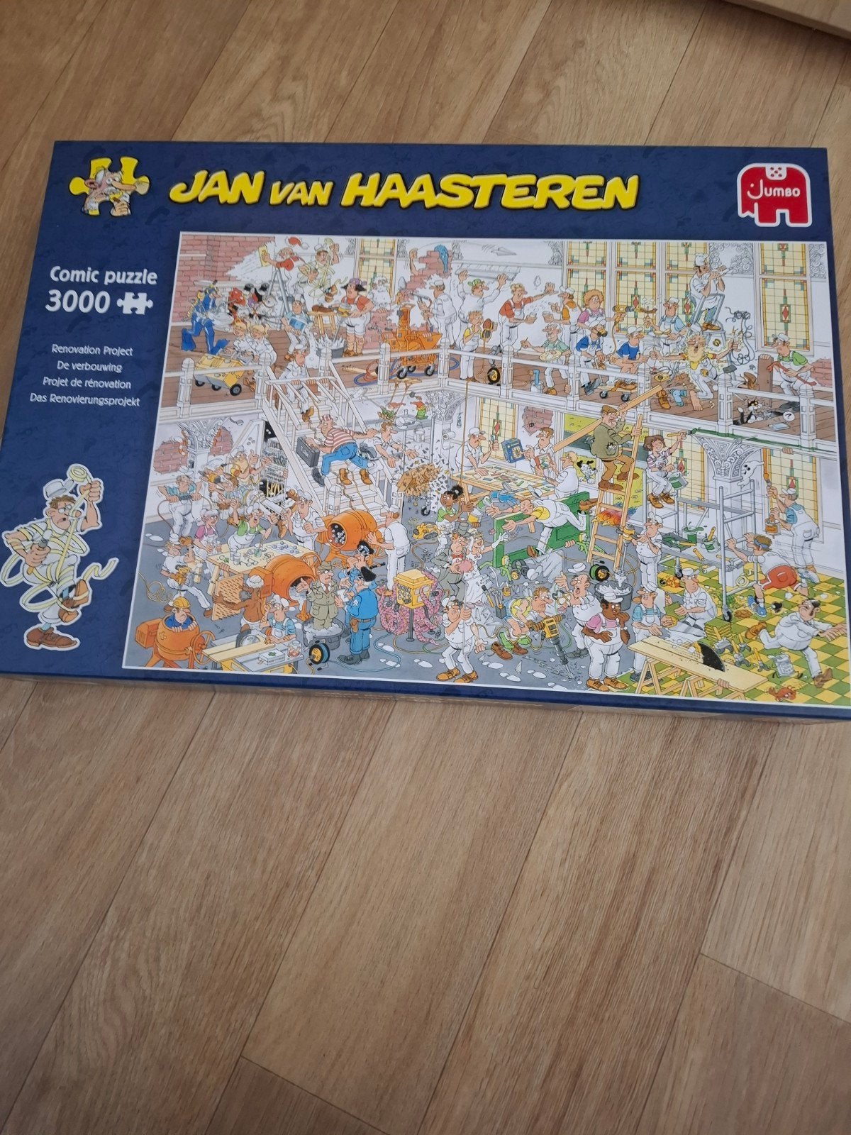 Jan van haasteren 3000 stukjes de verbouwing, Ophalen of Verzenden, Meer dan 1500 stukjes, Zo goed als nieuw