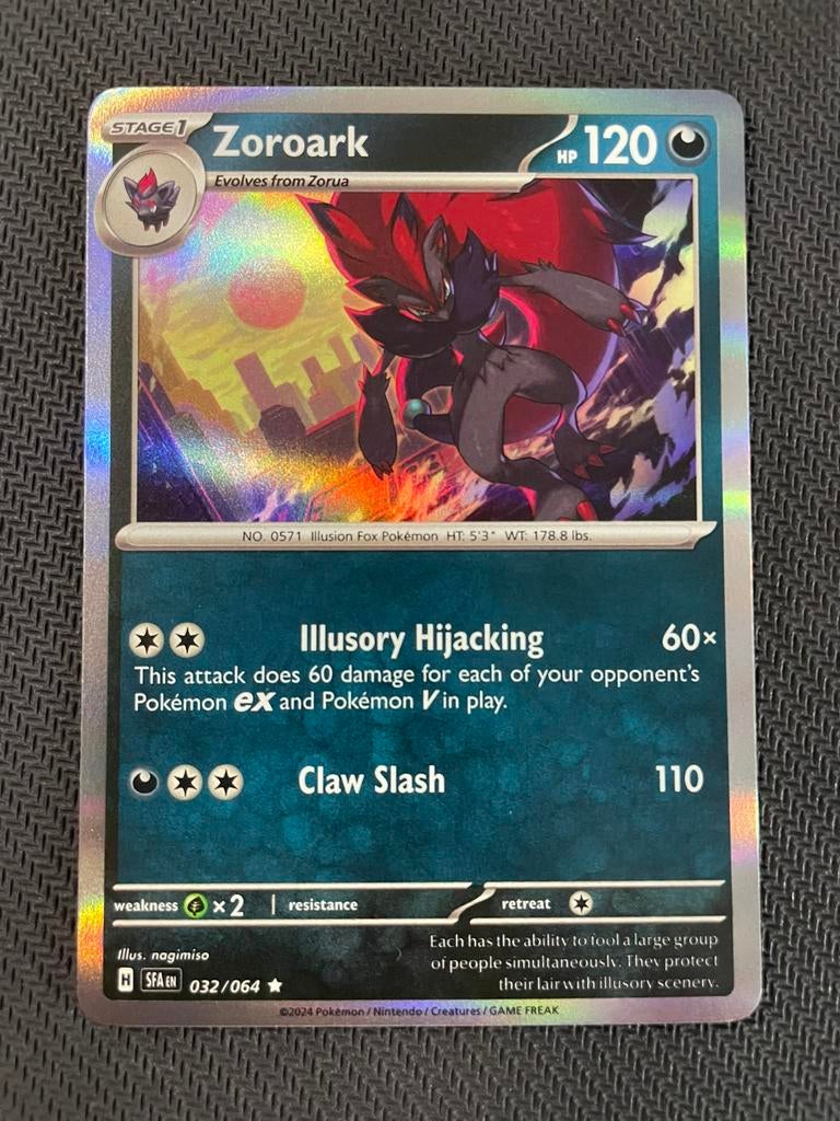 Zoroark 032/064 Rare Reverse Holo Shrouded Fable Packfresh, Ophalen of Verzenden, Zo goed als nieuw