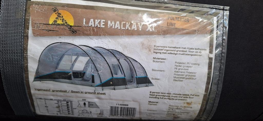 Safarica Lake Mackay XL 6-persoons tunneltent, Ophalen, Gebruikt, Tot en met 6