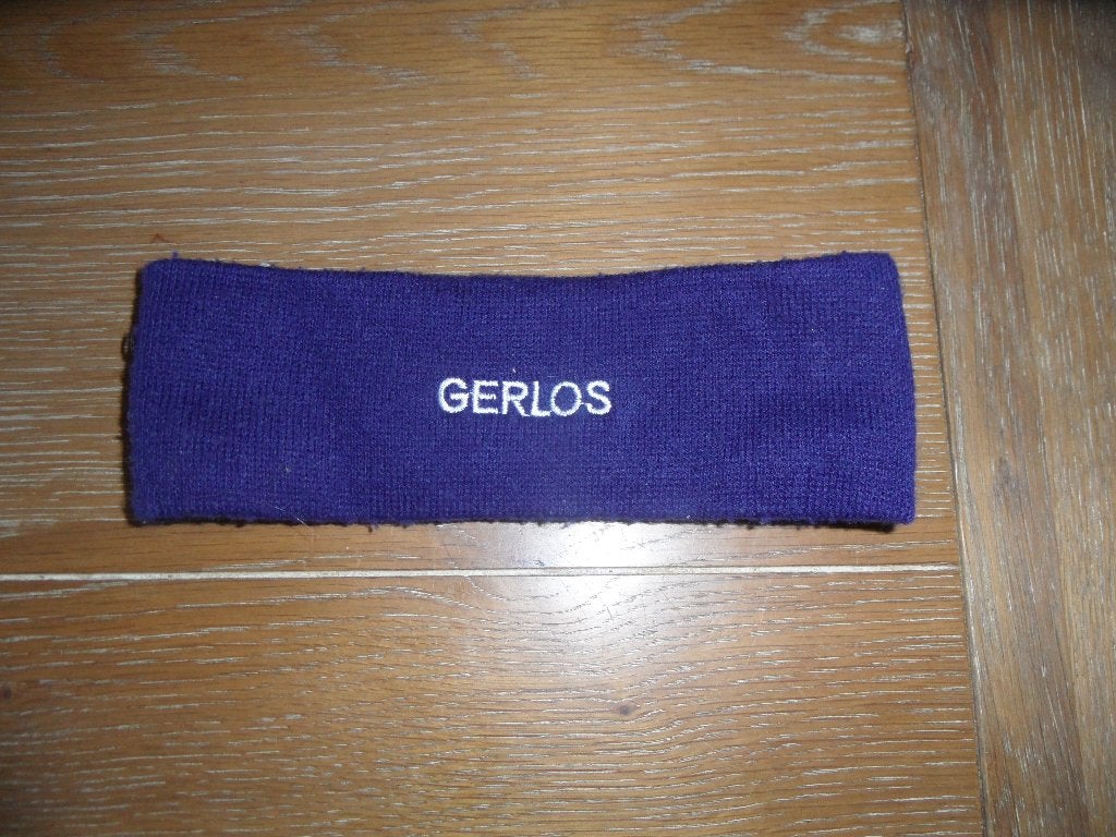 Donkerblauwe haarband, met tekst GERLOS, Ophalen of Verzenden, Zo goed als nieuw