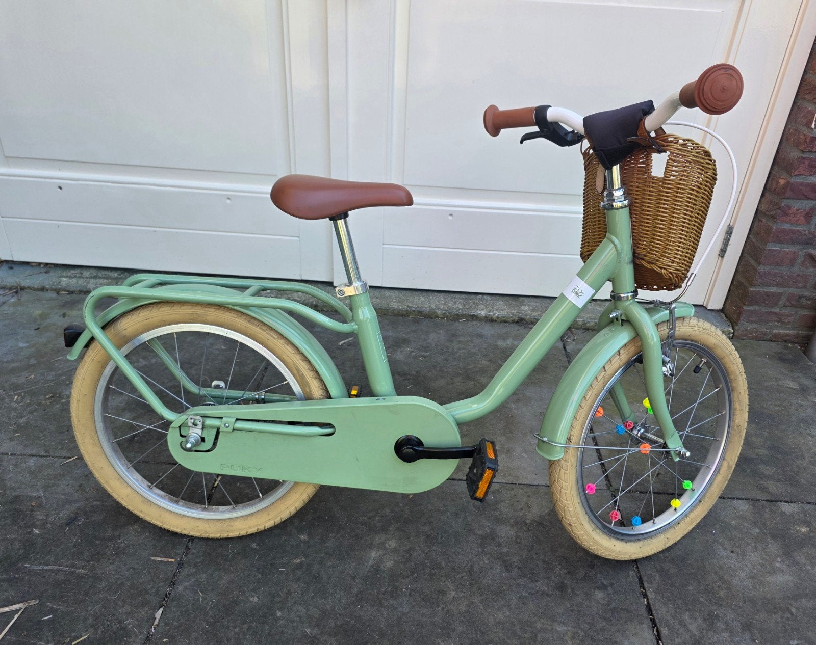 Puky kinderfiets Youke 18 inch met mandje en bagagedrager, Ophalen, Terugtraprem, 16 tot 20 inch, Puky