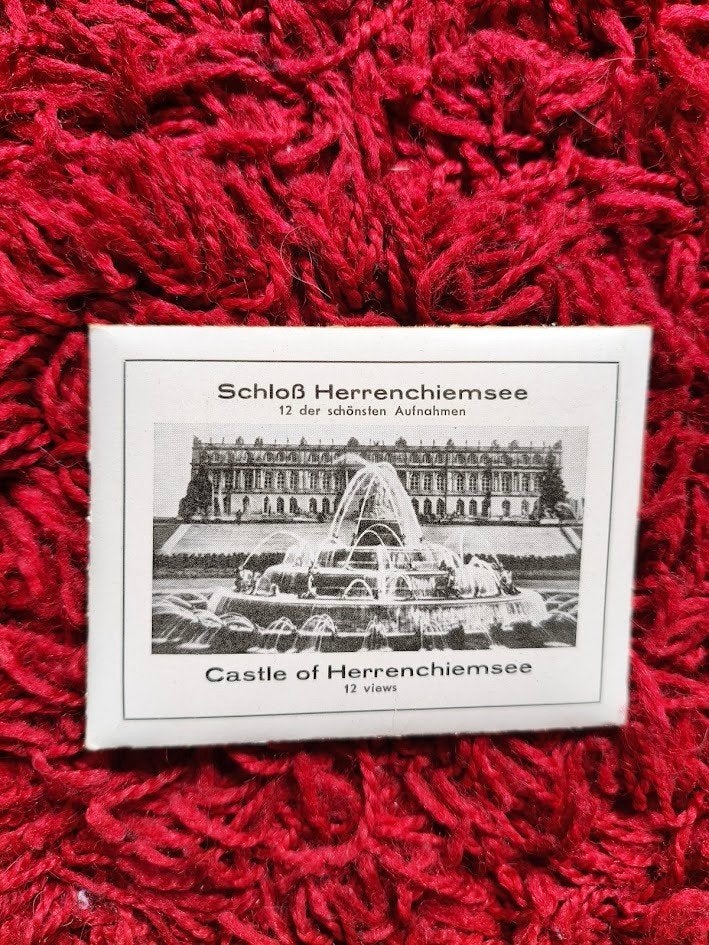 Leporello album Schloss Herrenchiemsee, Verzamelen, Gebruikt, 1940 tot 1960, Prent, Buitenland