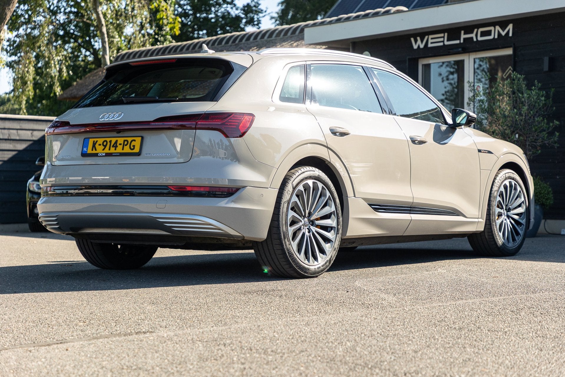 Audi E-tron E-tron 55 quattro advanced Pro Line Plus 95 kWh, Auto's, Audi, Automaat, 131 €/maand, Beige, 95 kWh