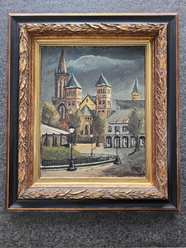 Vrijthof Maastricht schilderij, Antiek en Kunst, Ophalen of Verzenden