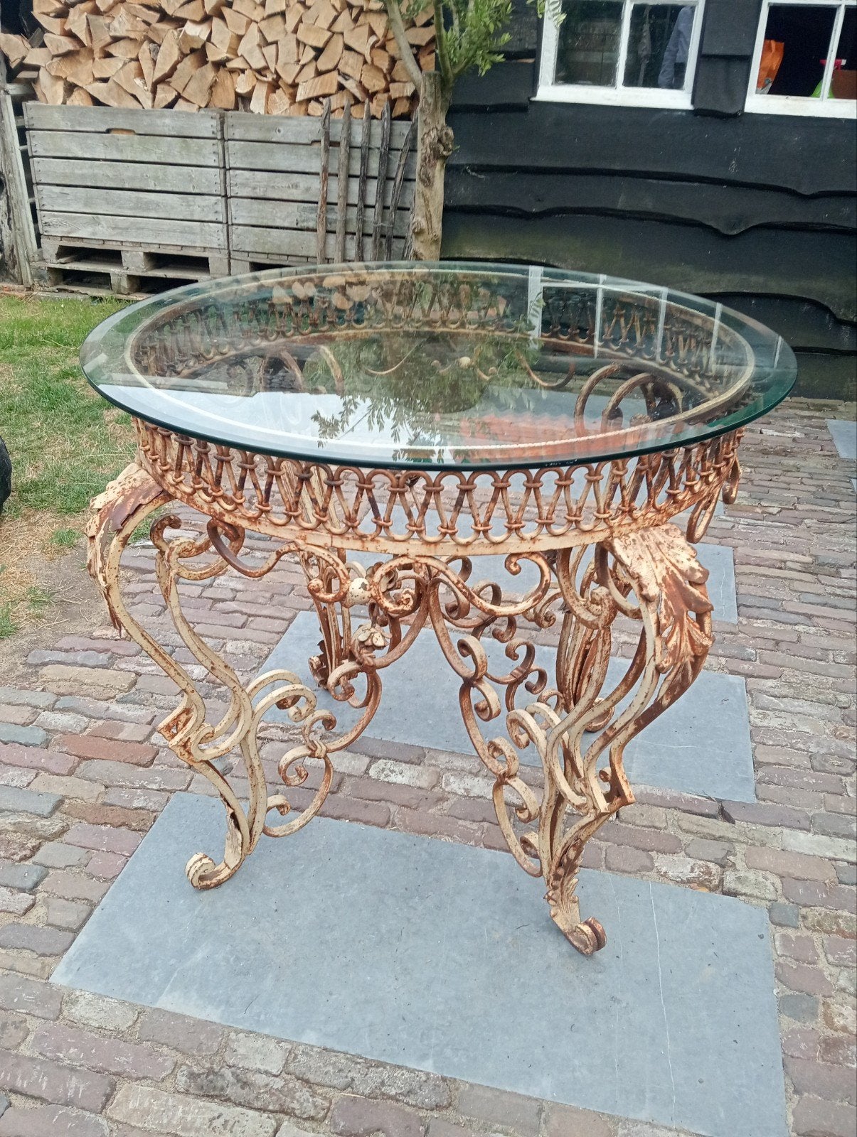 Brocante tafel gietijzer, Ophalen