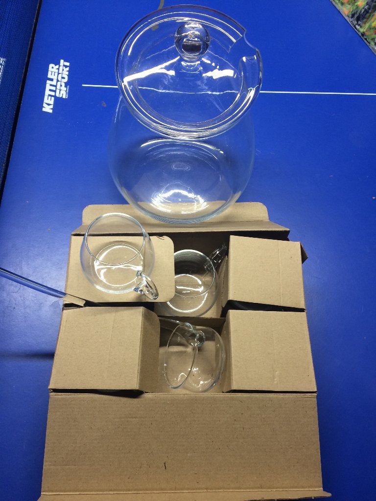 glazen bowlset, Ophalen of Verzenden, Zo goed als nieuw, Overige typen