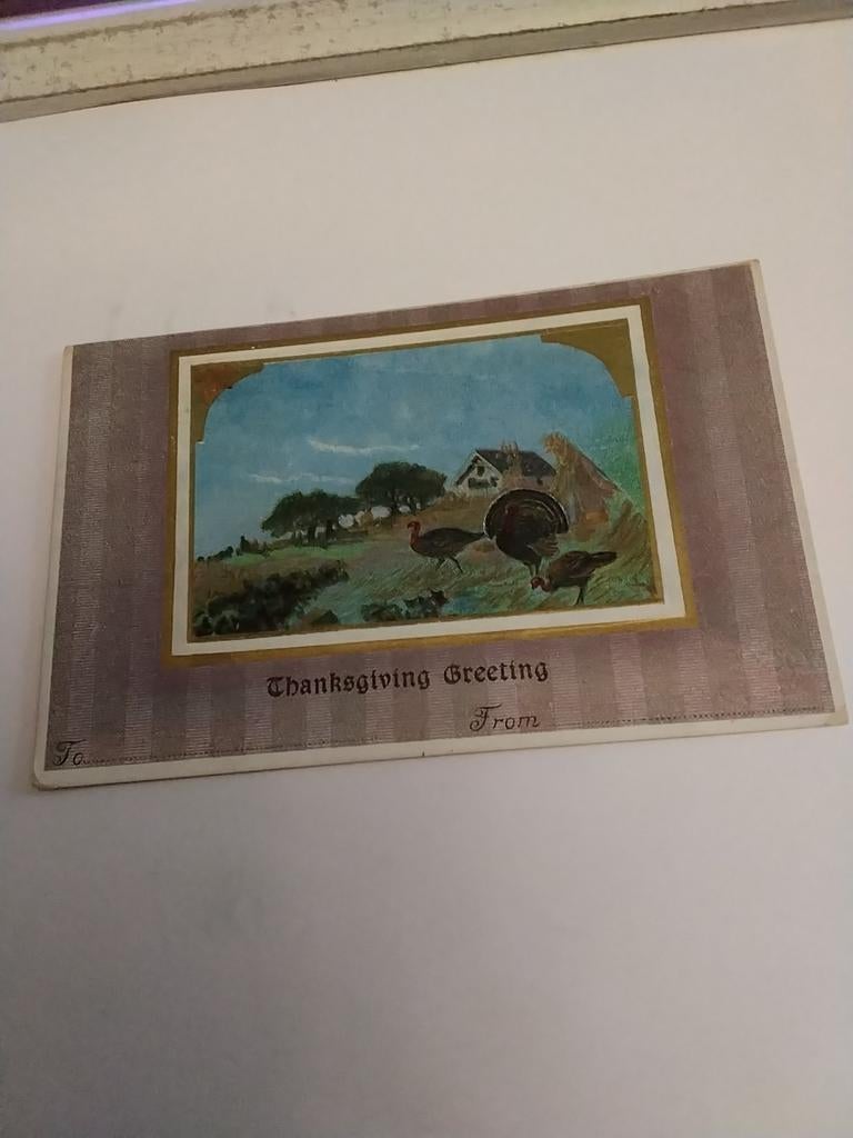 THANKSGIVING GREETING. 1910, Ophalen of Verzenden, Voor 1920, Overige thema's