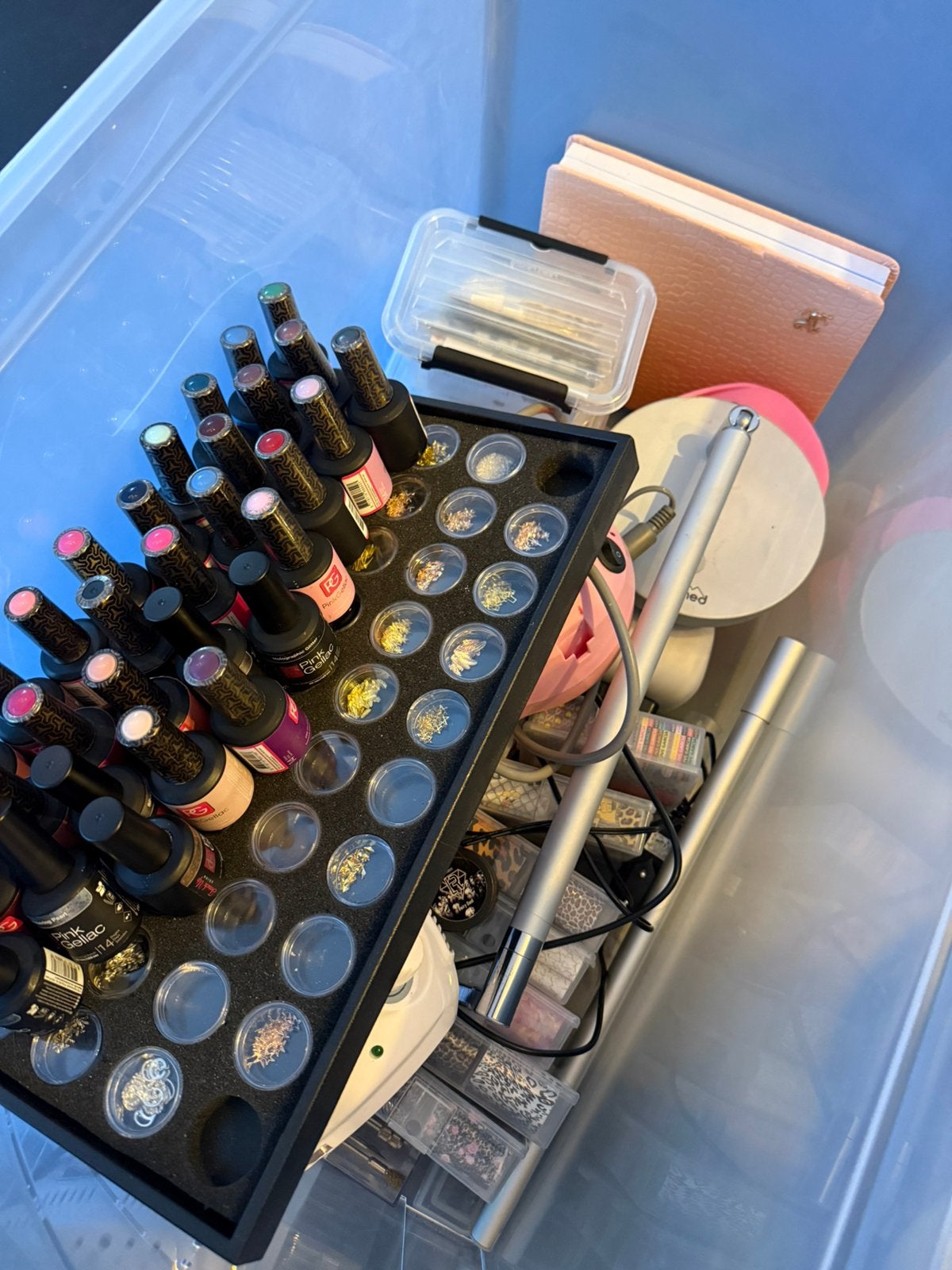 Pink Gellac nagelset | 33 kleuren | lamp elekrische vijl, Ophalen, Zo goed als nieuw, Overige kleuren, Handen en Nagels