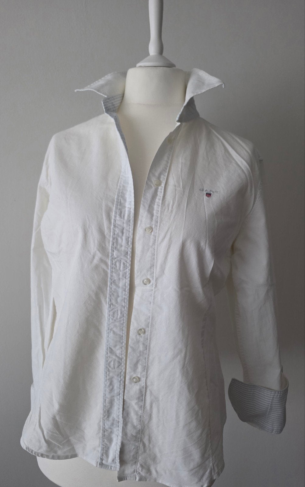 Gant Dames Blouse Wit Maat 42, Wit, Maat 42/44 (L), Ophalen of Verzenden, Gedragen