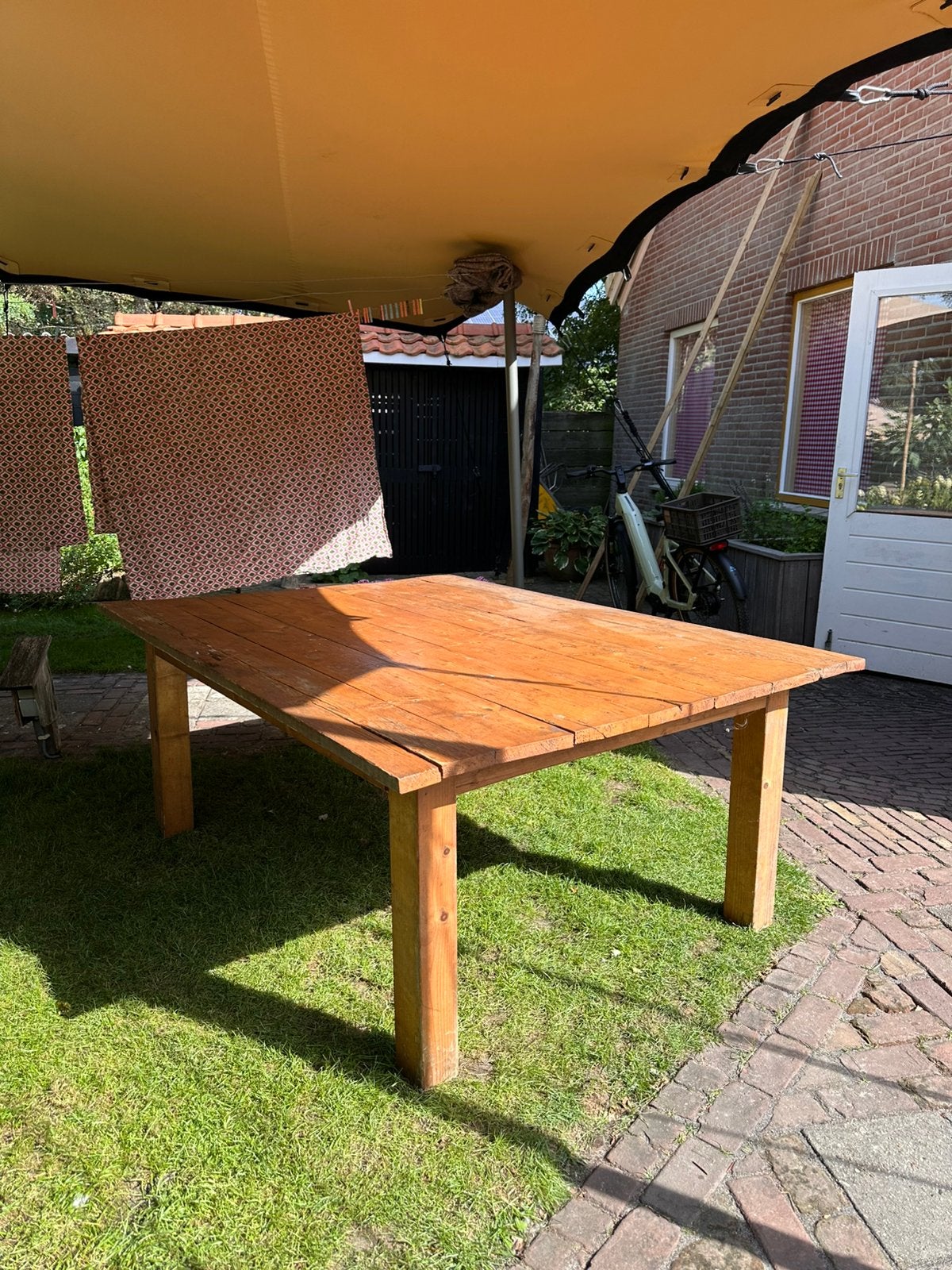 Grenen houten tafel, Ophalen, Gebruikt, Rechthoekig, Hout