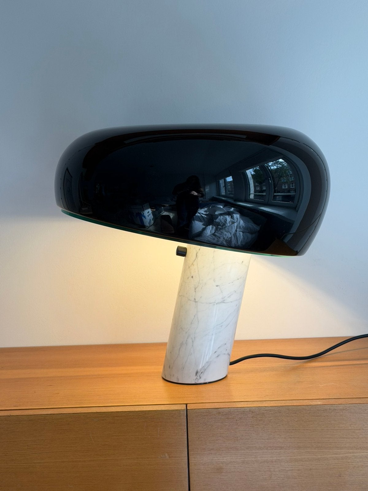 Authentieke Zwarte Flos Snoopy Lamp Achille Castiglioni, Ophalen of Verzenden, Zo goed als nieuw, Design