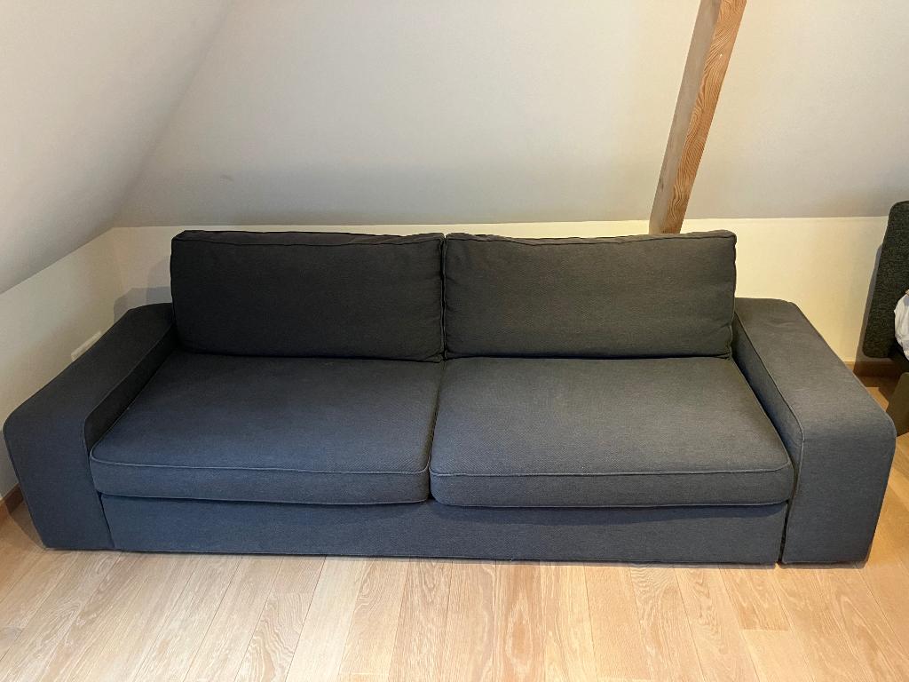 IKEA KIVIK 3 zits slaapbank donkergrijs, Ophalen, Tweepersoons, Overige maten, Overige maten