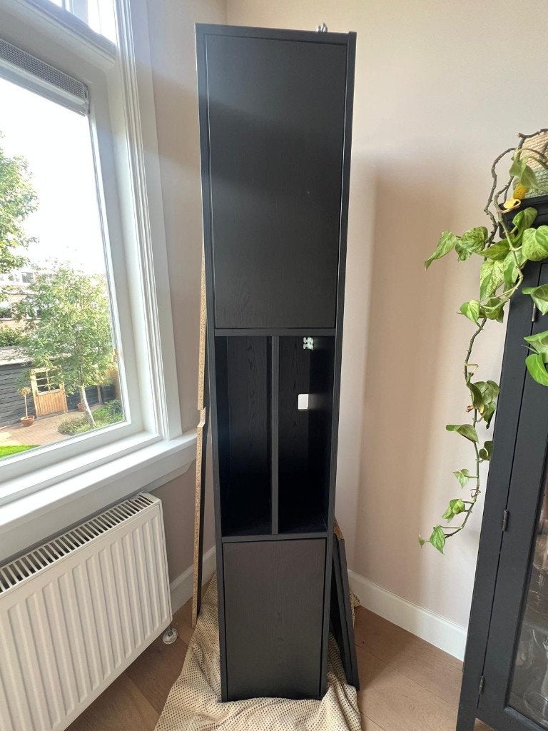 TV meubel, zwevend, 180cm, zwart, Huis en Inrichting, Ophalen, 150 tot 200 cm, Eikenhout, Zo goed als nieuw