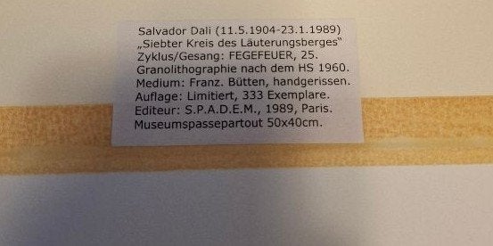 2x lithografie Salvador Dali Canto 25 en 26, Ingelijst, Surrealisme, Ophalen of Verzenden, Print
