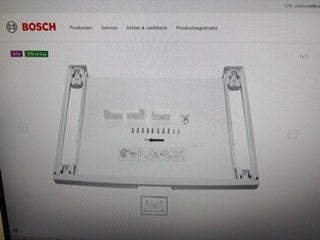 Verbindingsset droger/wasm, met uitschuifplateau serie 4, Ophalen, Gebruikt