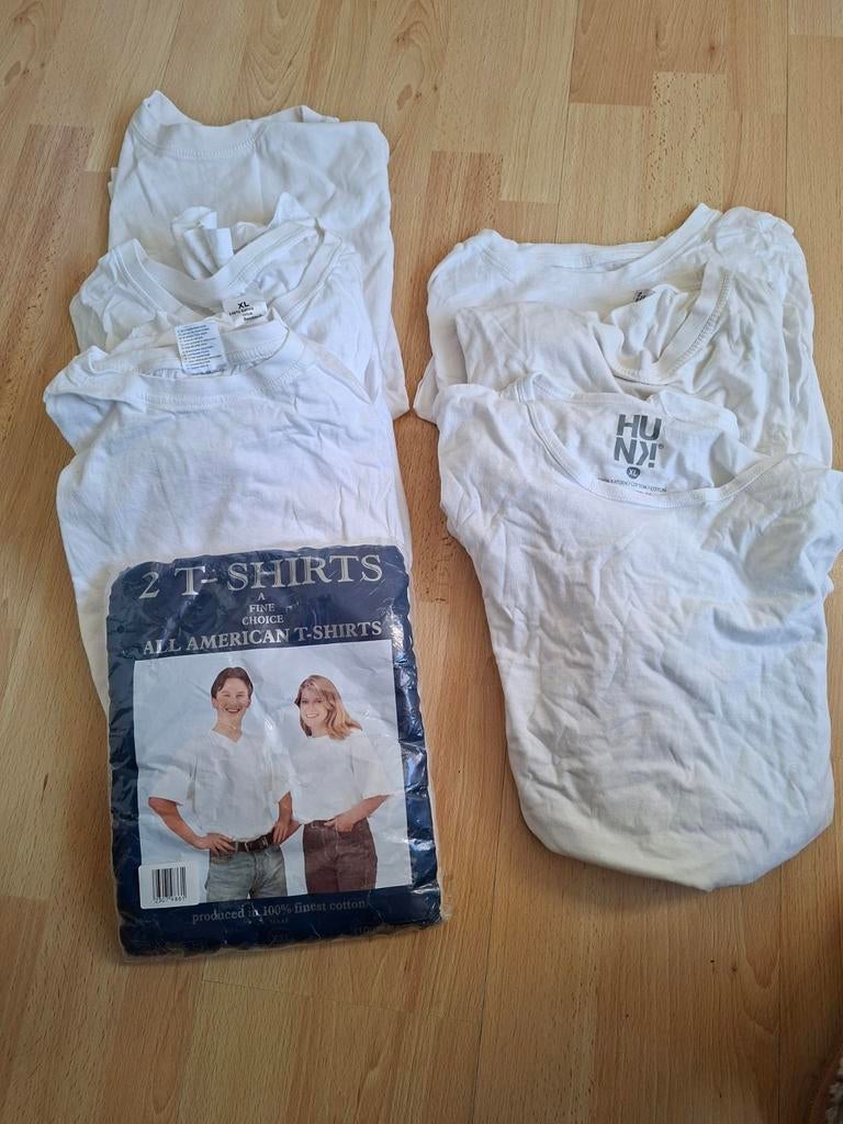 Witte T shirt 8 stuks, Ophalen of Verzenden, Wit