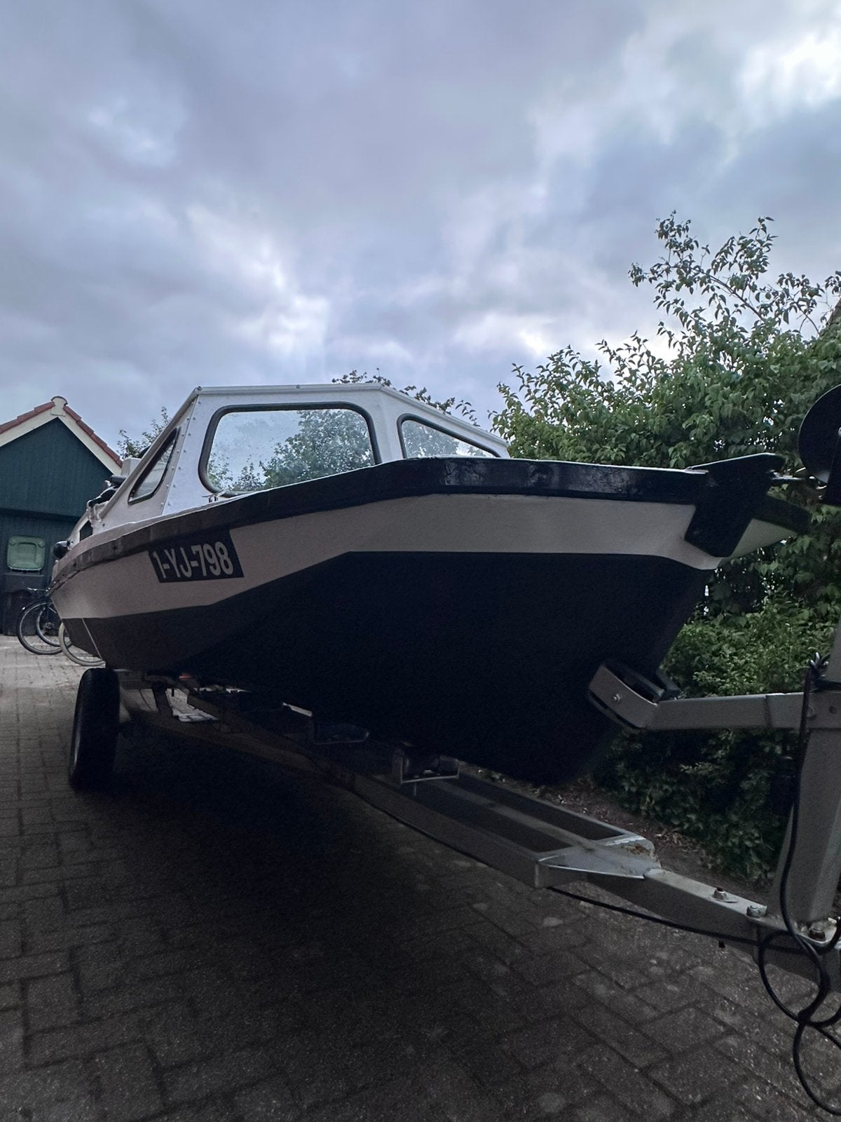Speedboot met trailer 50 pk buitenboordmotor, Watersport en Boten, Bootonderdelen, Zo goed als nieuw, Motor en Techniek, Motorboot