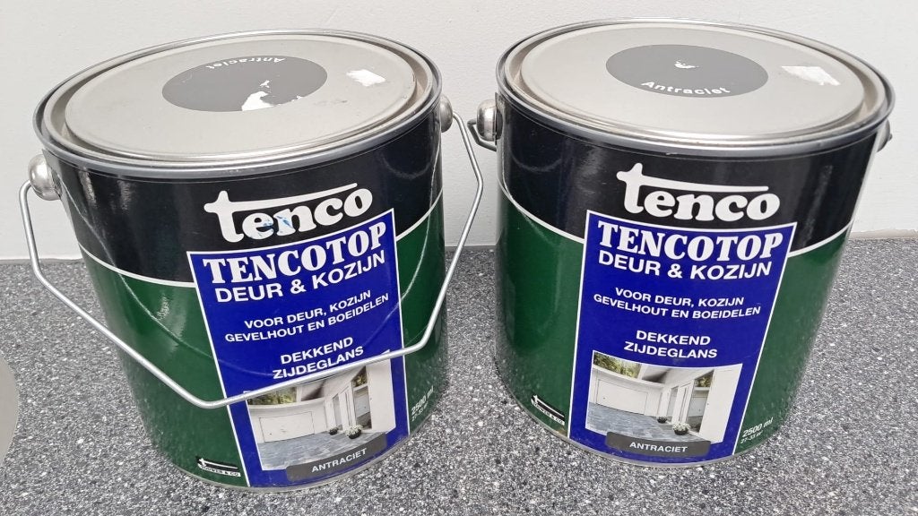 NIEUW Tenco Deur & Kozijn Dekkend / Kleur : Antraciet, Nieuw, Beits, Ophalen of Verzenden, Grijs