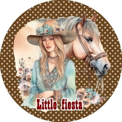lf363 icing frosting paard girl 19cm eetbare taart print, Ophalen of Verzenden, Nieuw, Taarten, Versiering