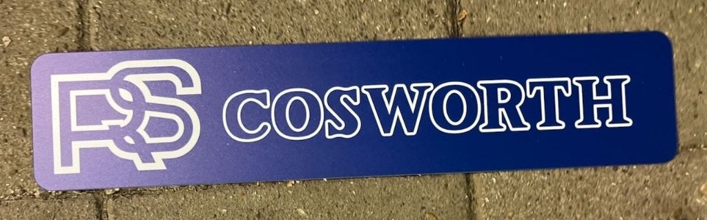 FORD RS Cosworth - showplaat  kentekenplaat - reclamebord, Ophalen of Verzenden, Zo goed als nieuw, Auto's