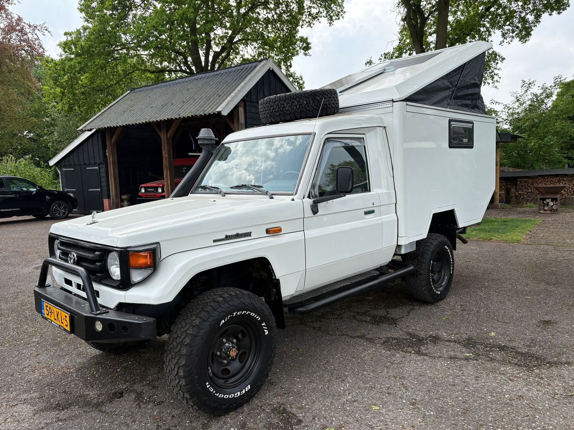 Toyota Land Cruiser HZJ78  Camper overlander, Auto's, Wit, Bedrijf, Grijs, SUV of Terreinwagen