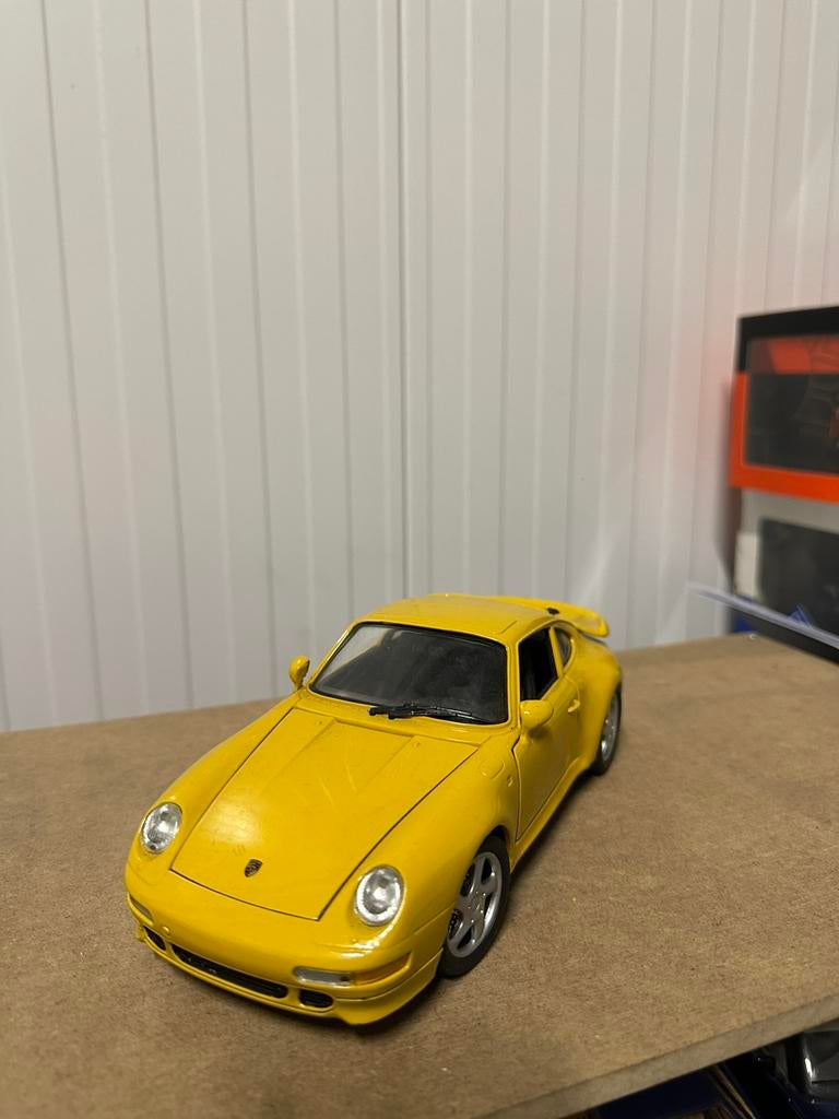 Porsche 911 turbo modelauto 1:18 anson, Ophalen of Verzenden, Zo goed als nieuw, Auto, Overige merken