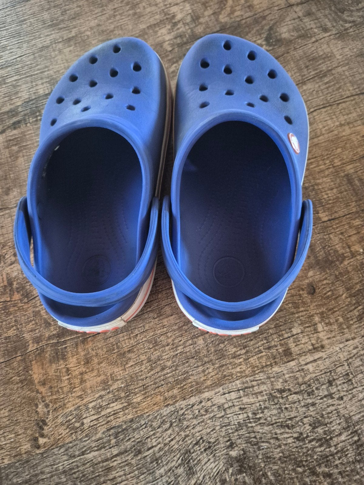 Crocs J 1 blauw klompen sandalen, Gebruikt, Crocs, Overige typen, Ophalen of Verzenden