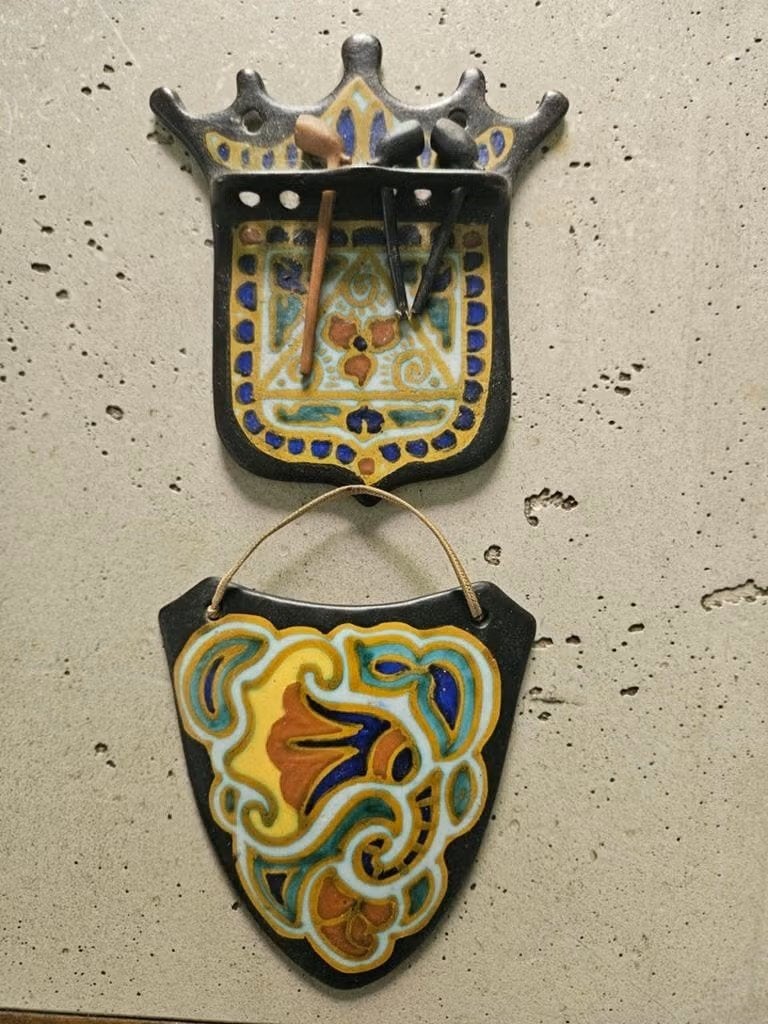 oproep Zenith pijpenrekje en schildje, gouda plateel, Antiek en Kunst, Antiek | Keramiek en Aardewerk, Verzenden
