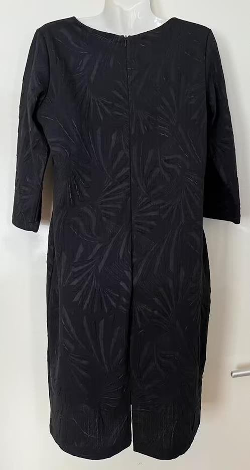 Angelle Milan zwarte jurk maat 42/44 [v], Kleding | Dames, Zwart, Maat 42/44 (L), Ophalen of Verzenden, Zo goed als nieuw