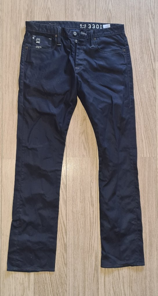 G-star jeans heren blauw straight 3301 maat W40/L38, G-Star Raw, Blauw, Ophalen of Verzenden, Zo goed als nieuw