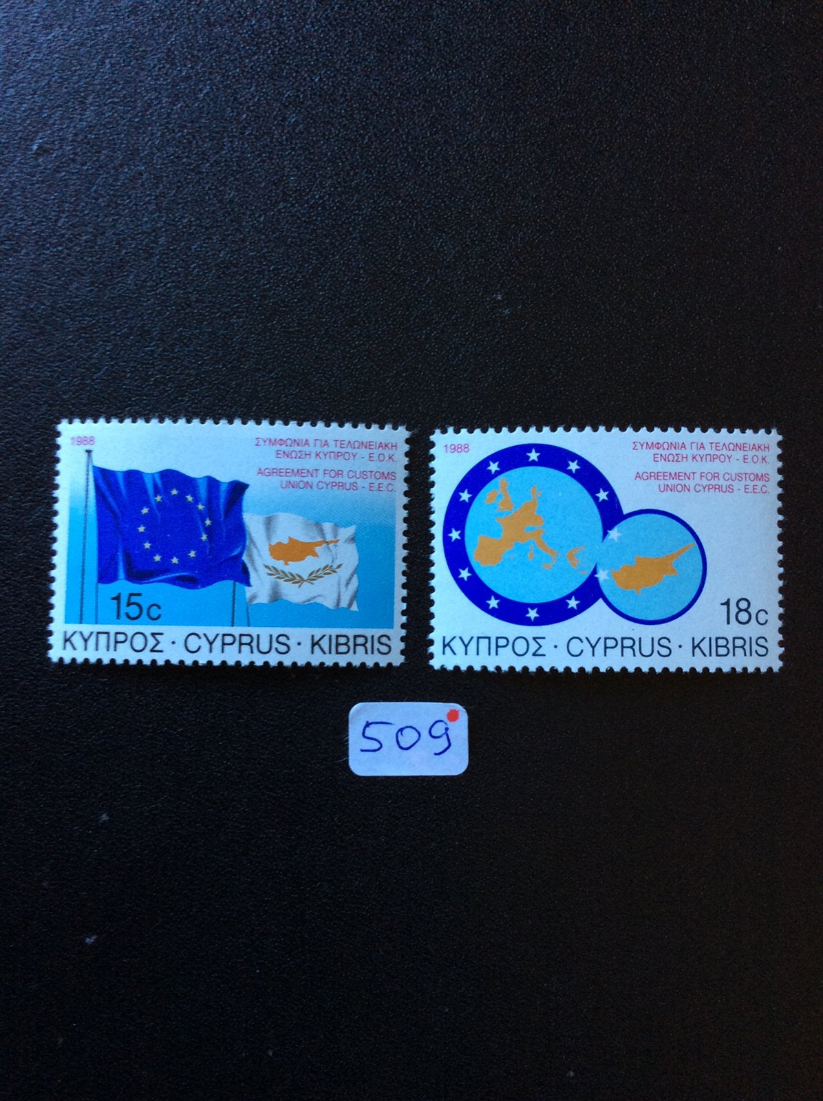 Cyprus postzegels 1988 pfr Mi 693/4, Ophalen of Verzenden, Overige landen, Postfris