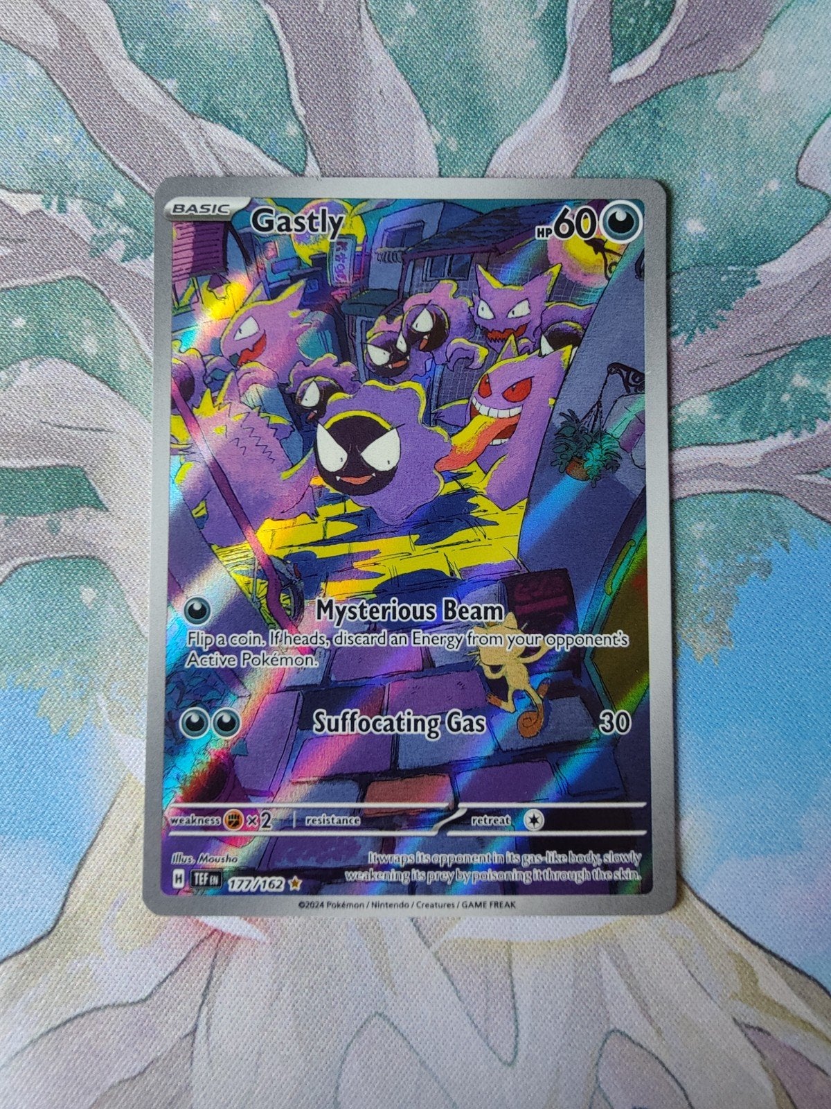 Pokemon temporal forces Gastly illustration 177/162, Ophalen of Verzenden, Nieuw, Losse kaart, Foil