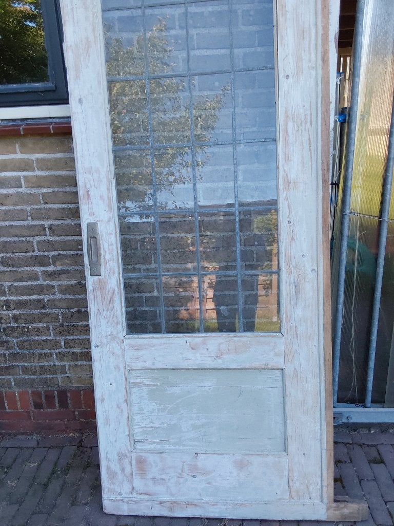 Glas in lood deur, Ophalen, Gebruikt, 80 tot 100 cm, Binnendeur