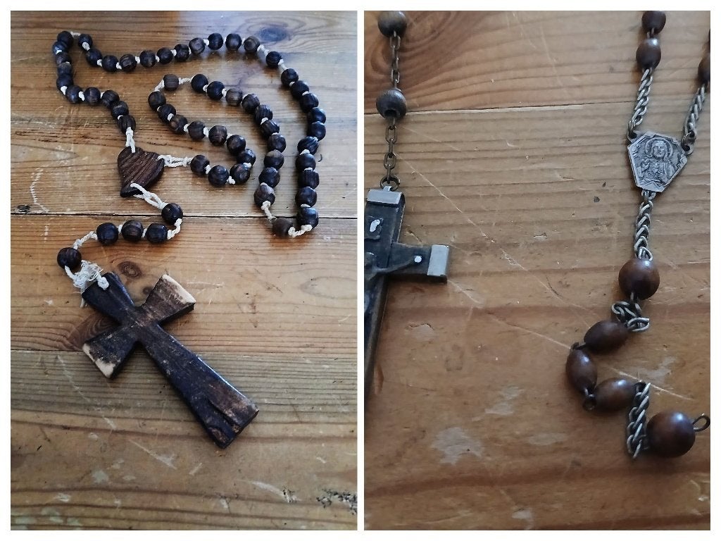 Antieke rozenkransen en Pater Noster hout € 10,- per stuk, Antiek en Kunst, Ophalen of Verzenden