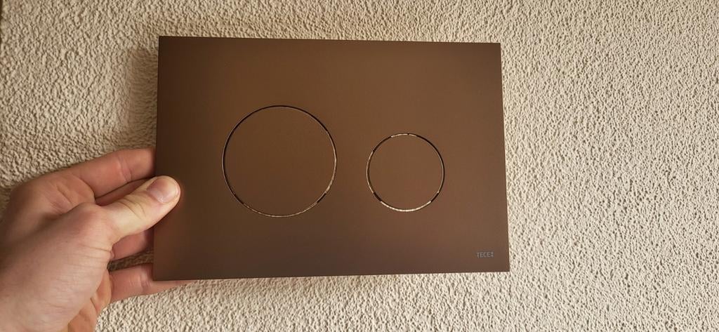 TECE drukplaat toilet bruin/koper, Ophalen of Verzenden, Nieuw, Koper, Toilet