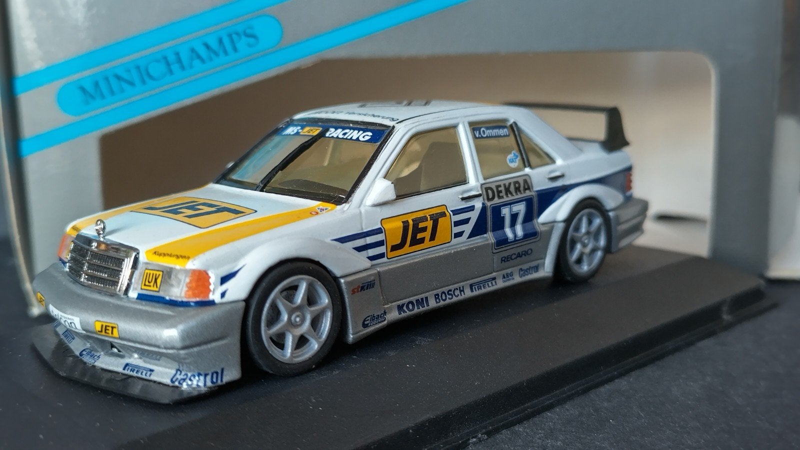 Mercedes Benz 190 Evo 2 DTM Ms Jet Ommen Minichamps Pol, Overige merken, Auto, ., Nieuw