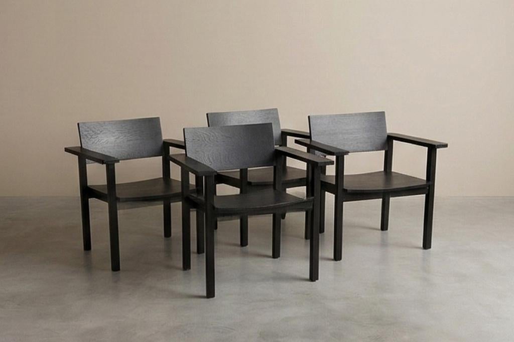4x Studio Henk Base stoelen, Huis en Inrichting, Stoelen, Ophalen, Zwart, Zo goed als nieuw, Vier