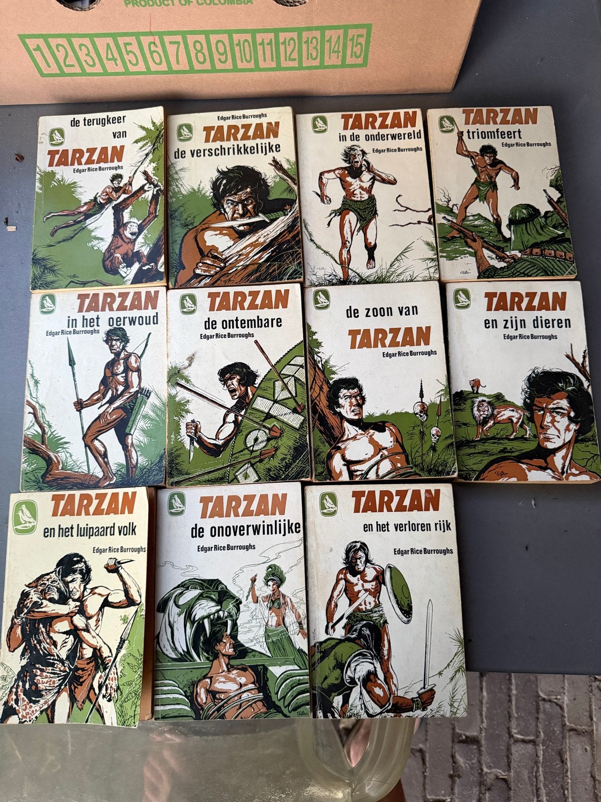 Tarzan boeken Edgar Rice Burroughs - 10-delige set, Ophalen of Verzenden, Gelezen
