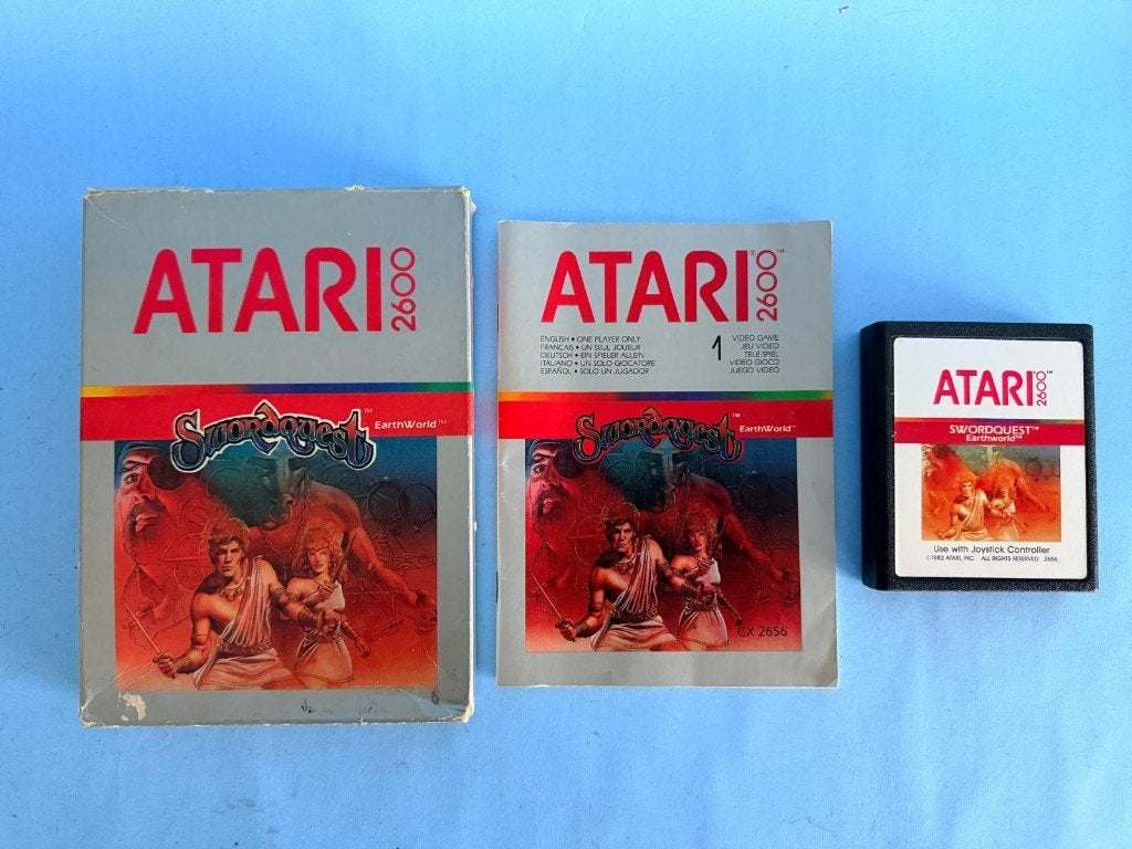 Swordquest: Earthworld (Atari 2600), Spelcomputers en Games, Gebruikt, 1 speler, Ophalen of Verzenden, Atari 2600