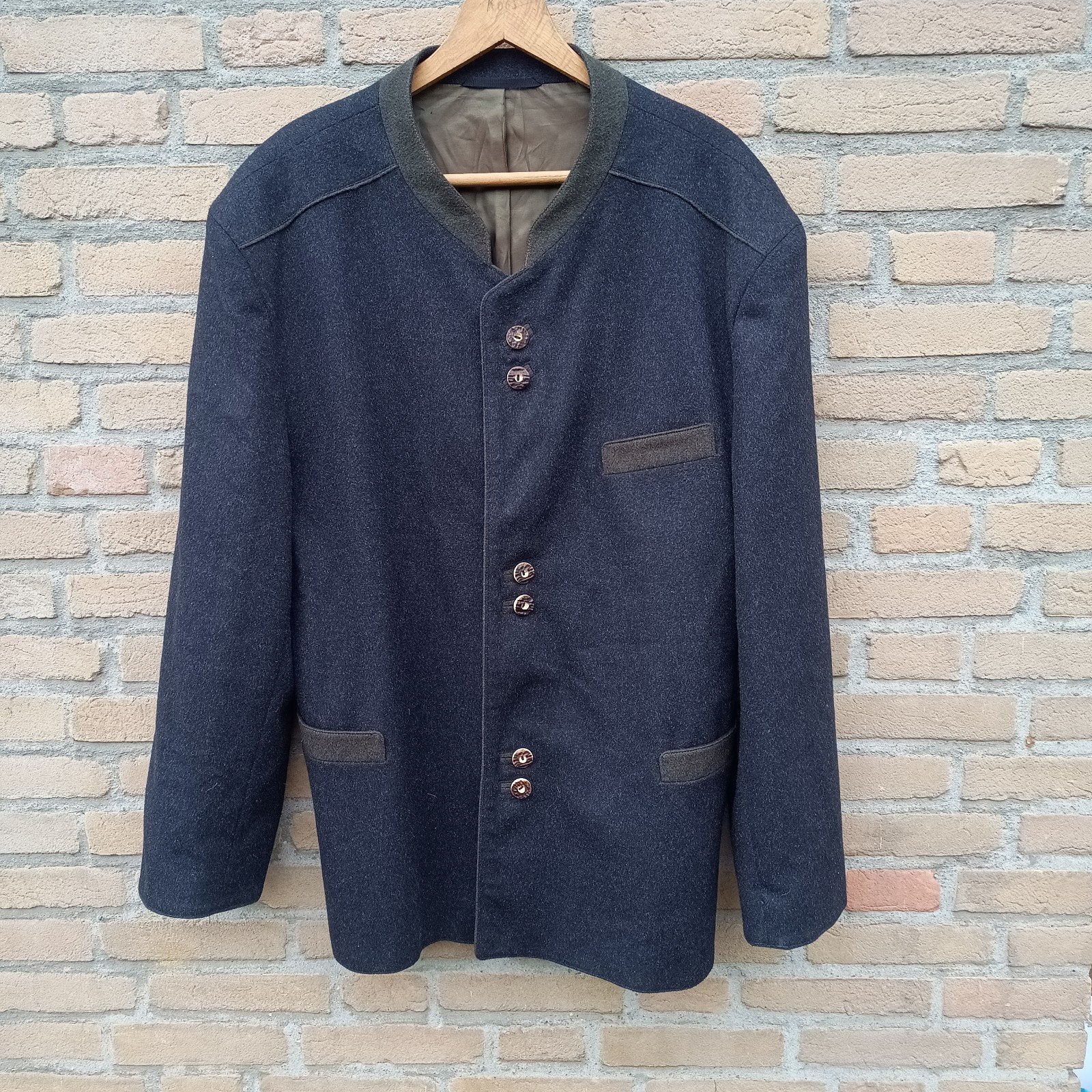 Aldo Colliti 58 XXL trachten janker jas Oktoberfest grijs, Ophalen of Verzenden, Zo goed als nieuw, Maat 56/58 (XL)