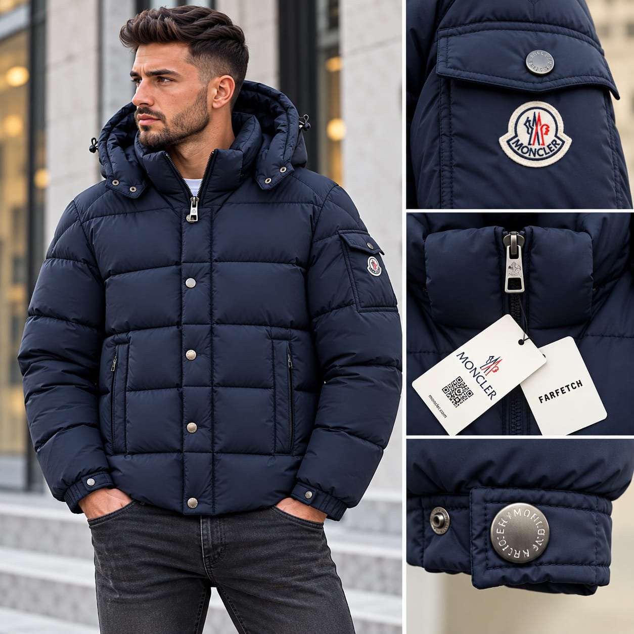 Moncler jassen heren, Ophalen, Zo goed als nieuw, Zwart