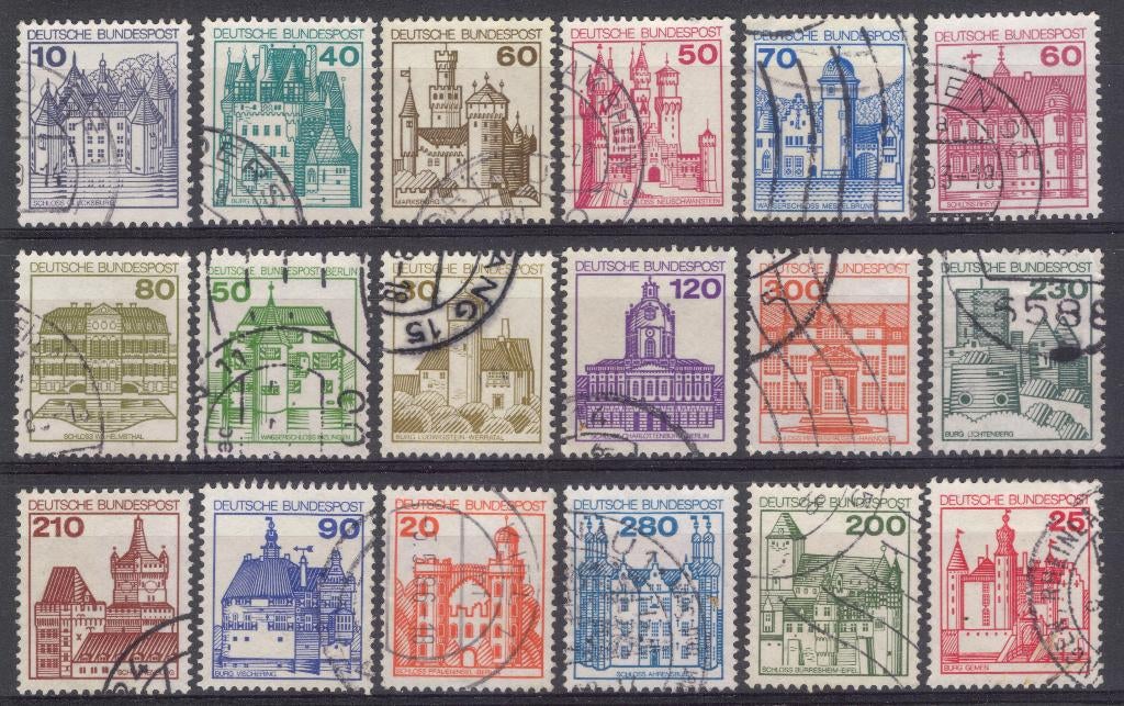 Bundesrepublik (144) - burgen und schlosser, Verzenden, BRD, Gestempeld