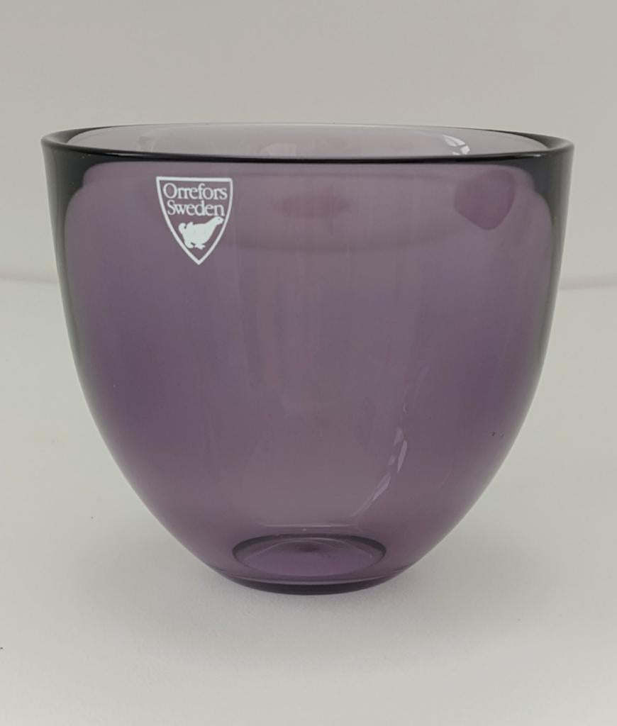 Orrefors Sweden Lena Bergstrom Amethystkleurig, Ophalen of Verzenden