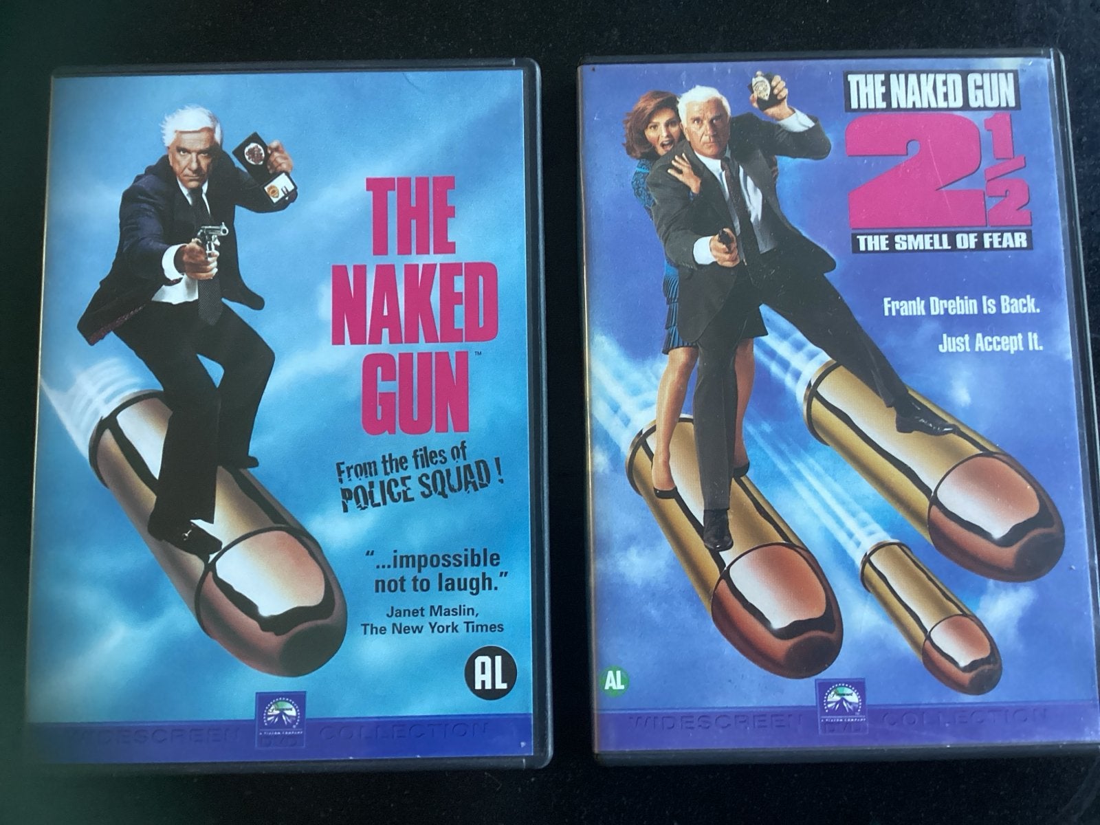 The Naked Gun 1 & 2½ DVD Boxset - Leslie Nielsen Komedie, Nederlands, Ophalen of Verzenden, Vanaf 6 jaar, Inclusief doosje