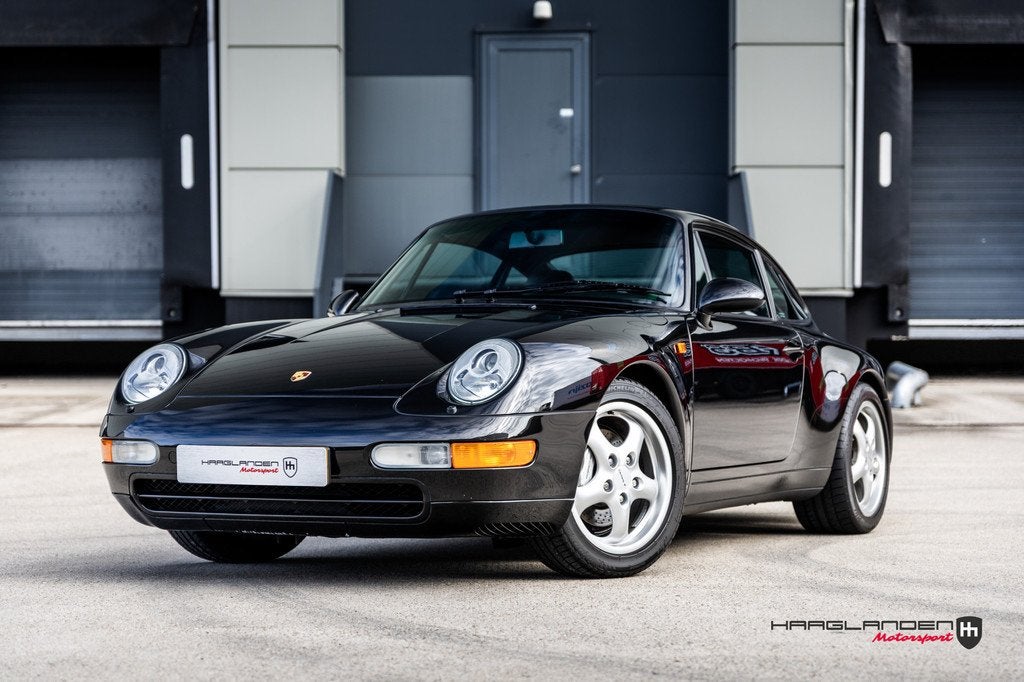 Porsche 911/993 3.6 Carrera 4 Coupé Handbak 99.000 KM, Auto's, Oldtimers, Zwart, 4 stoelen, Zwart, Leder