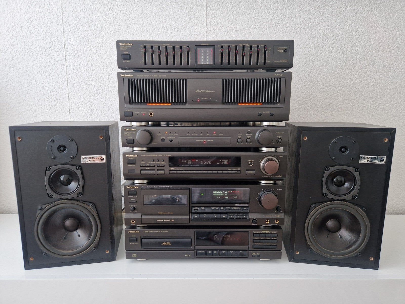 Technics Hifi Set met Speakers - Vintage Audio Systeem, Gebruikt, Losse componenten, Tuner of Radio, Ophalen