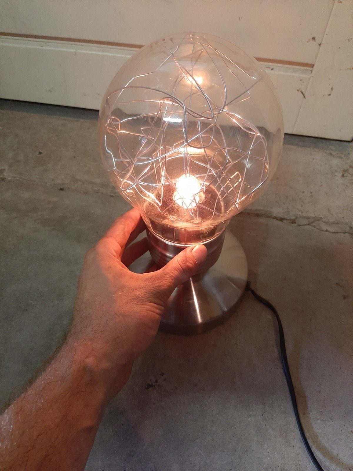 reuze gloeilamp met e14 fitting. dimbaar., Metaal, Gebruikt, Industrieel, E14 (klein)