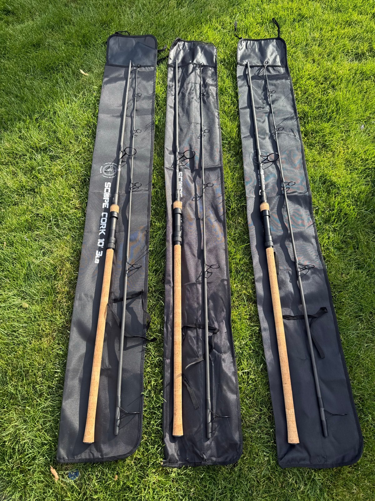 Set van 3 Nash Scope Cork 10ft 3lb karperhengels, Watersport en Boten, Ophalen of Verzenden, Zo goed als nieuw, Werphengel
