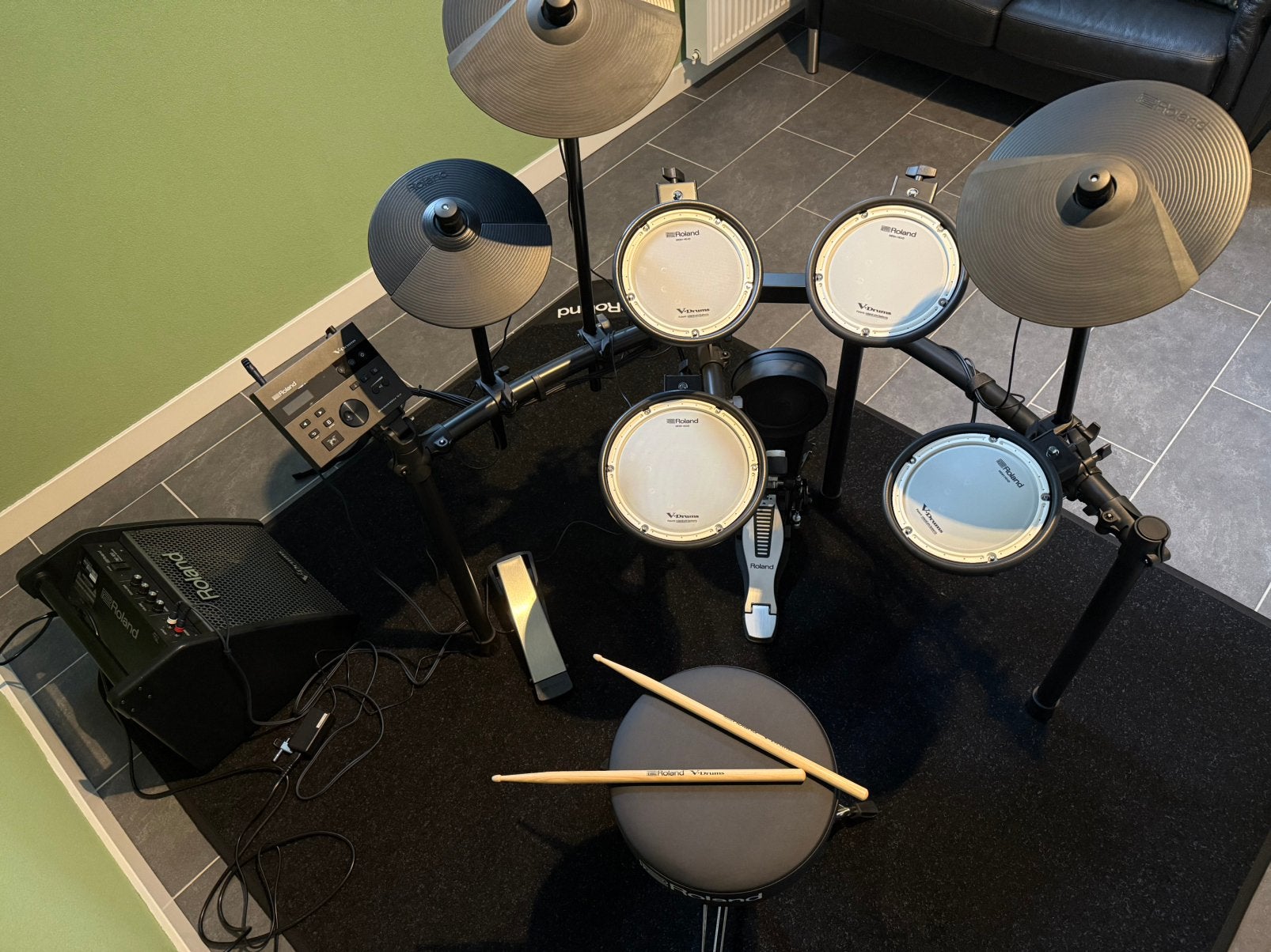 Roland TD-07KV V-DRUMS complete set!, Ophalen, Zo goed als nieuw, Roland